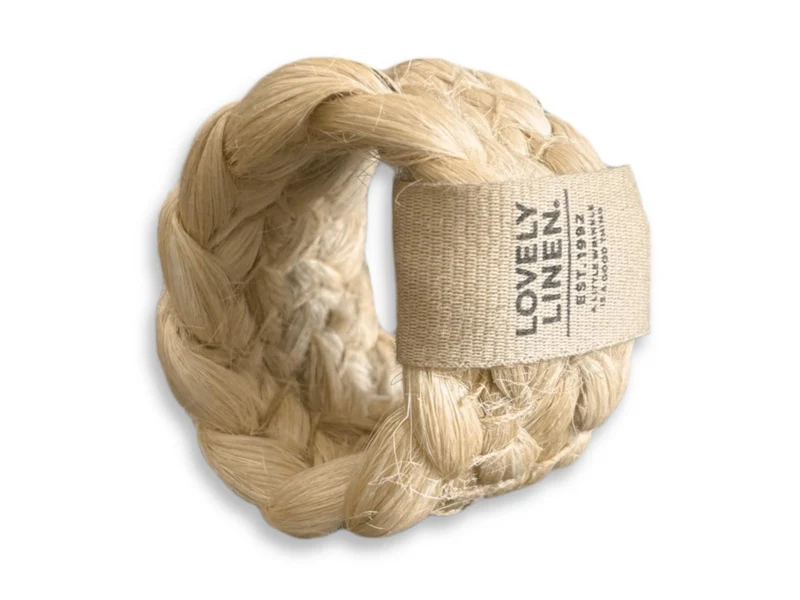 Lovely Linen Breezy Serviettenringe natural beige 5cm Set 4