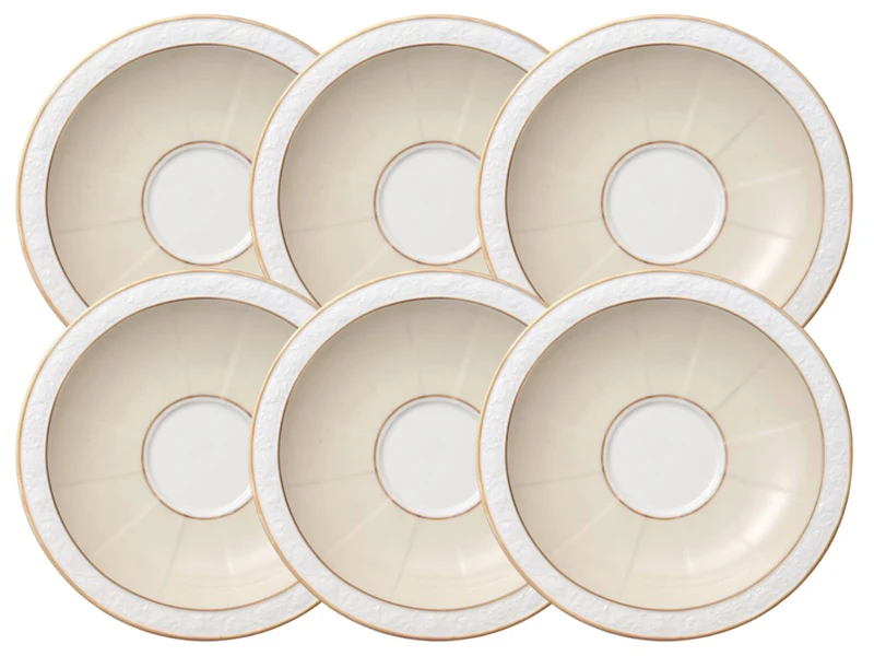 Villeroy & Boch Ivoire Kaffee-/Teeuntertasse 16cm Set6