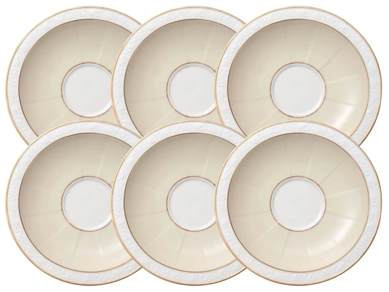 Villeroy & Boch Ivoire Frühstücksuntertasse 18cm Set6