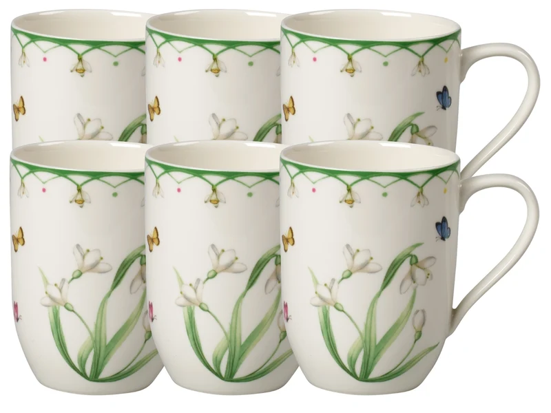 Villeroy & Boch Colourful Spring Becher mit Henkel 0,37l Set6