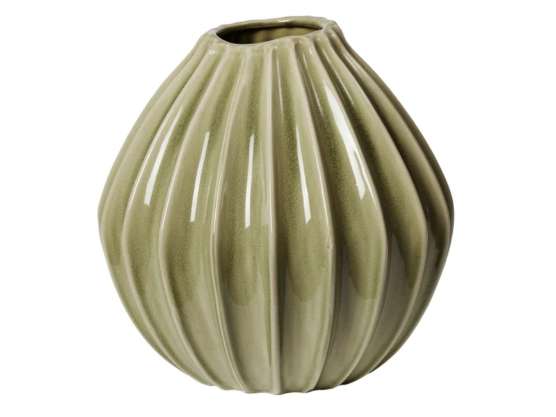Broste Copenhagen Wide Vase XL Dry sage 40cm