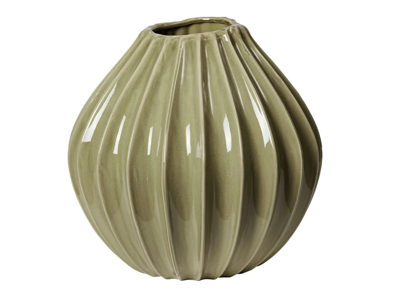 Broste Copenhagen Wide Vase L Dry sage 30cm