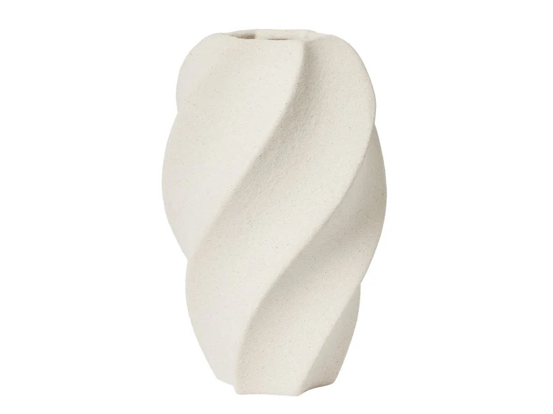 Broste Copenhagen Odette Vase weiß 24cm