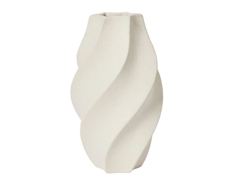 Broste Copenhagen Odette Vase weiß 32cm