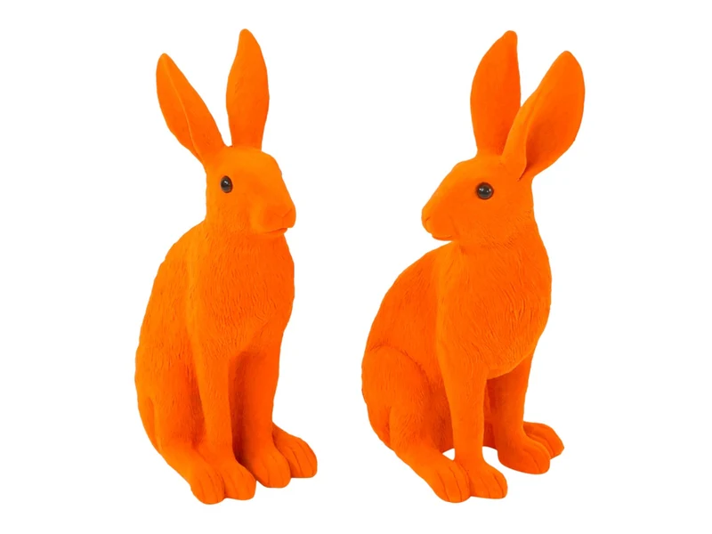 Werner Voß Hase beflockt sortiert orange 35cm (1 Stück)