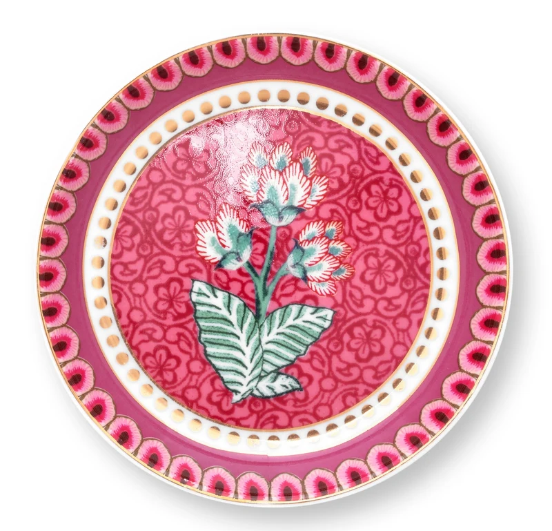 PIP STUDIO Flower Festival Teebeutelablage dark pink 9 cm