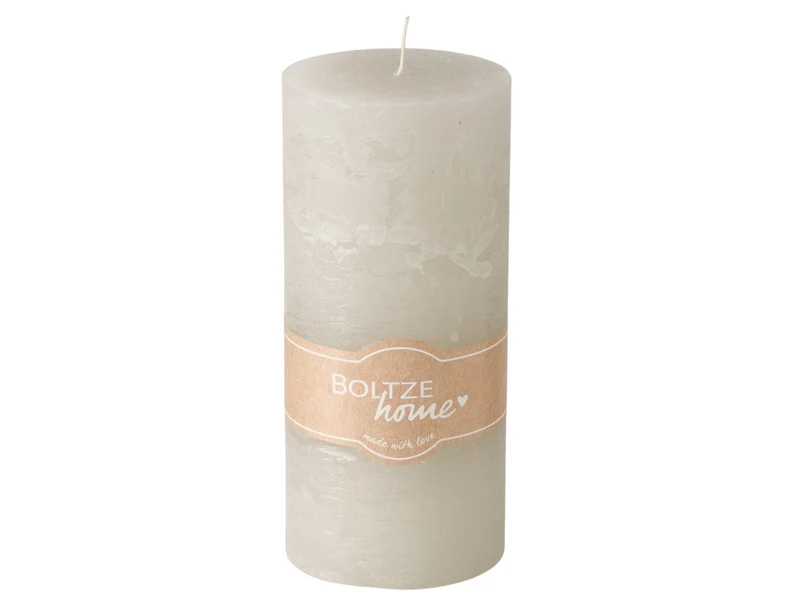 Boltze Casual Stumpenkerze grau 15cm