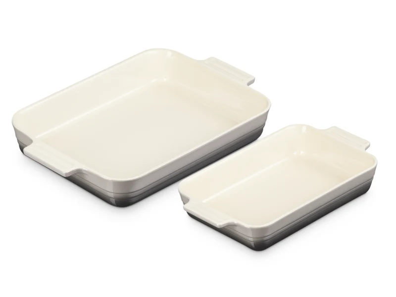 Le Creuset Auflaufform Klassik rechteckig flint 25/32cm Set 2tlg