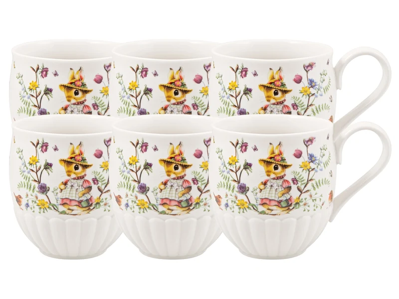 Villeroy & Boch Spring Fantasy Becher mit Henkel Familie 0,44l Set6