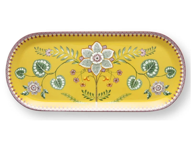 PIP STUDIO Lily&Lotus Yellow Kuchenplatte 33,3x15,5cm