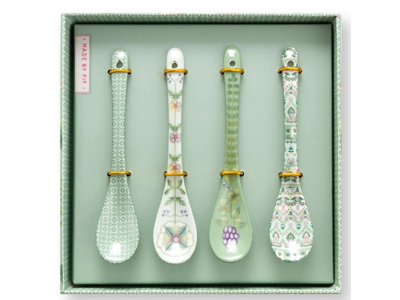 PIP STUDIO Lily&Lotus Light Green Teelöffel 13cm Set4