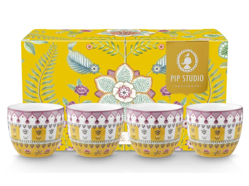 PIP STUDIO Lily&Lotus Moon Delight Yellow Eierbecher 4cm Set4