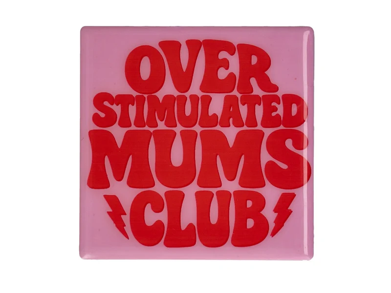 Giftcompany Love Tiles Untersetzer Mums Club rosa 11x11cm