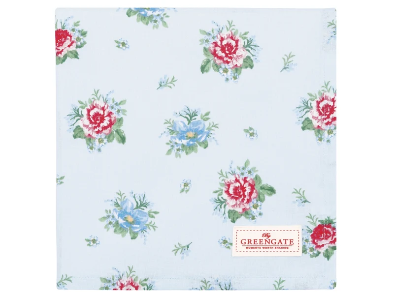 Greengate Alivia Tischdecke pale blue 100x100cm