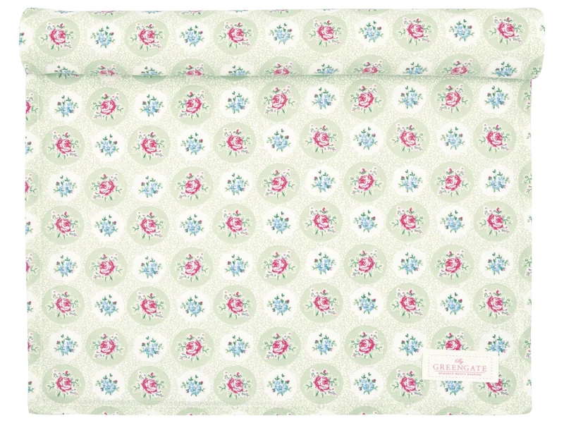 Greengate Elle Tischläufer pale green 140x45cm