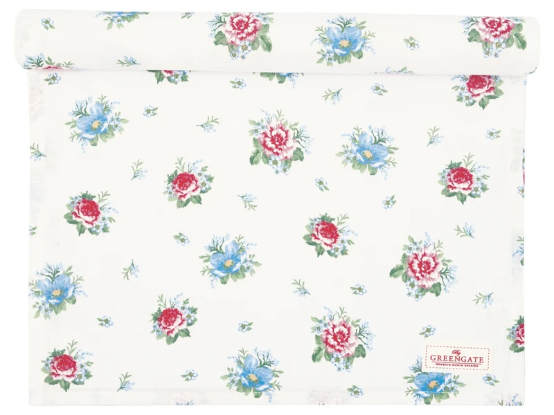 Greengate Alivia Tischläufer white 140x45cm