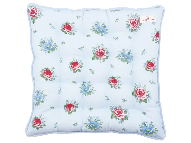 Greengate Alivia Sitzkissen pale blue 40x40cm