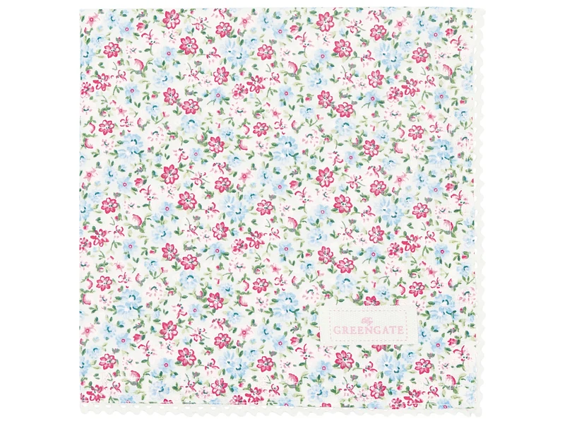 Greengate Louisa Stoffserviette mit Spitze white 40x40cm