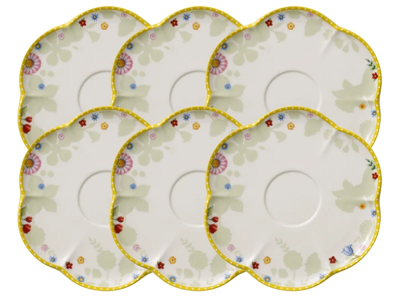 Villeroy & Boch Spring Awakening Kaffee-/Teeuntertasse 17cm Set6
