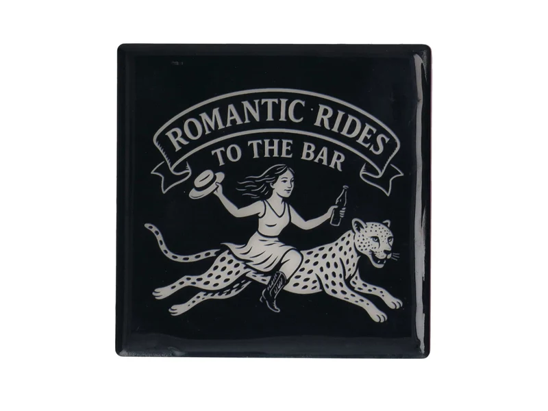 Giftcompany Love Tiles Untersetzer Romantic Rides schwarz 11x11cm
