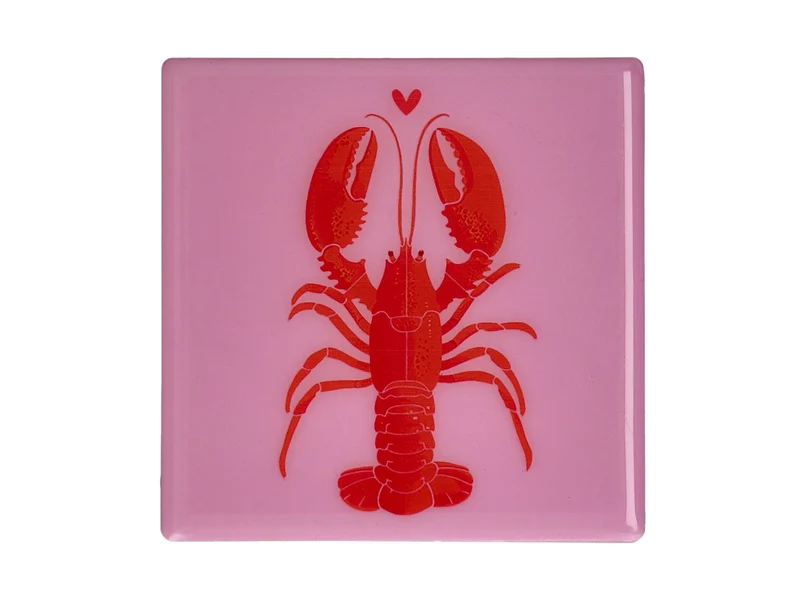Giftcompany Love Tiles Untersetzer Hummer rosa 11x11cm