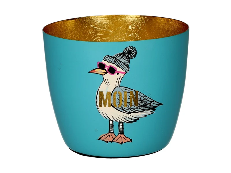 Giftcompany Madras Windlicht M Moin türkis/gold 8,5cm