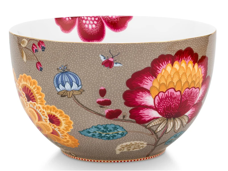 PIP STUDIO Blooming Tales Fantasy Khaki Bowl 23cm