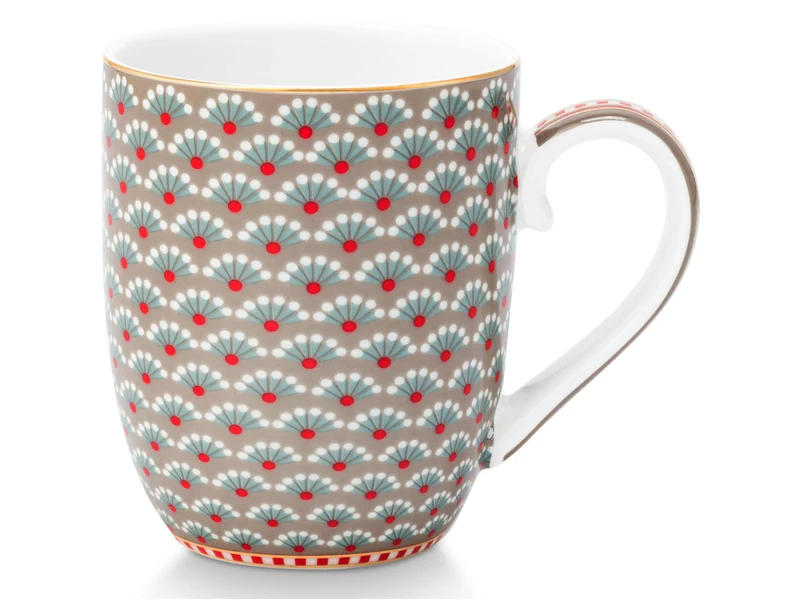 PIP STUDIO Blooming Tales Khaki Small Henkelbecher 0,2l