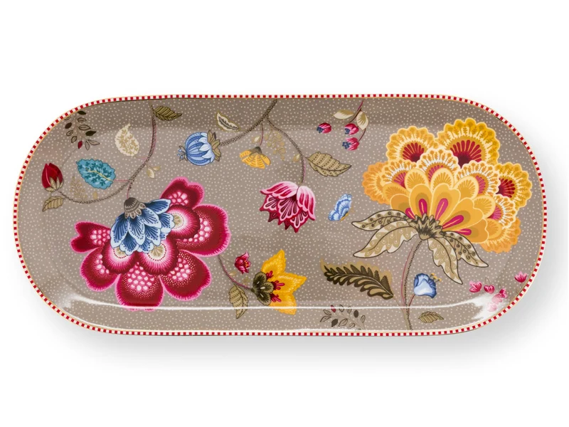 PIP STUDIO Blooming Tales Fantasy Khaki Kuchenplatte 33,3x15,5cm