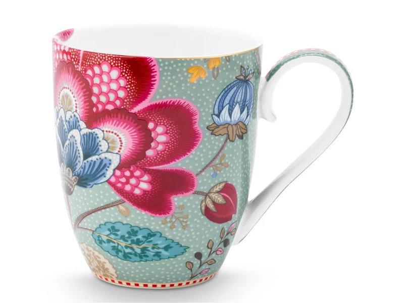 PIP STUDIO Blooming Tales Fantasy Blue Henkelbecher XL 0,45l