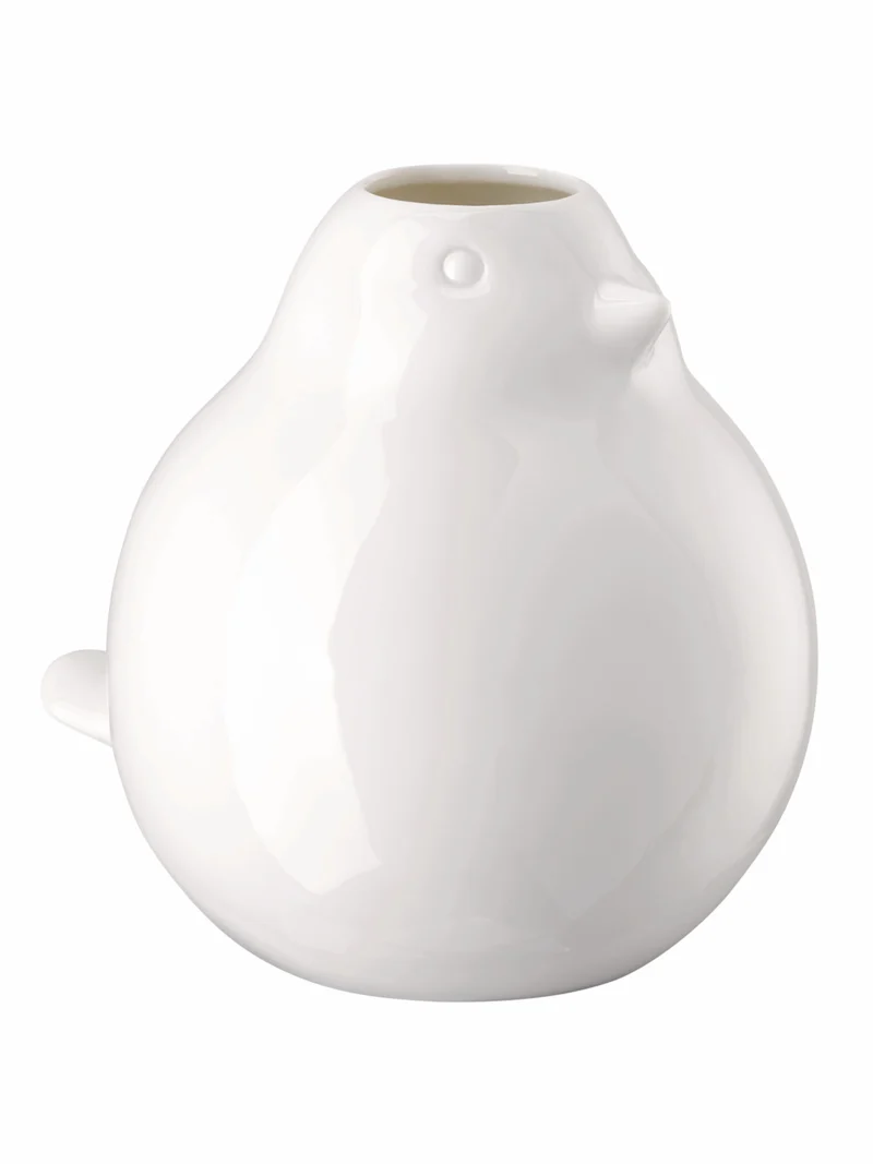 Hutschenreuther Vogel-Vase weiß Vase 14cm