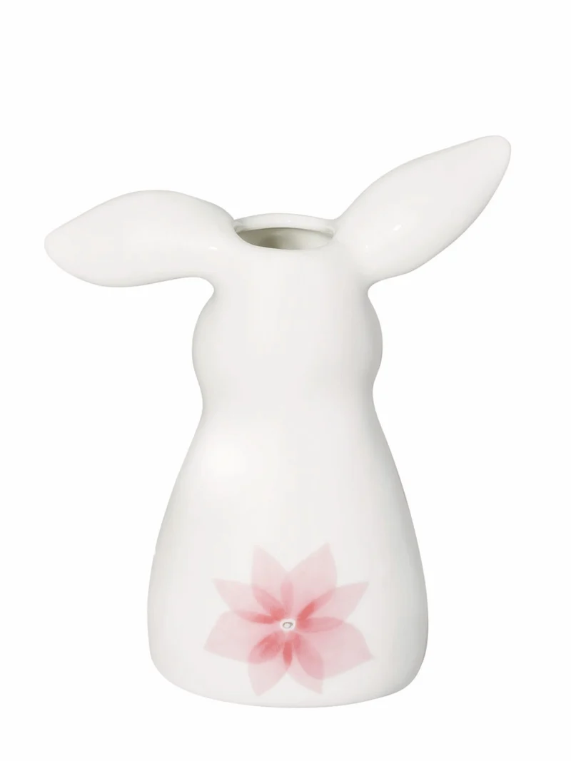 Hutschenreuther Frühlingsgrüsse Blumenwiese Hasen-Vase 11cm