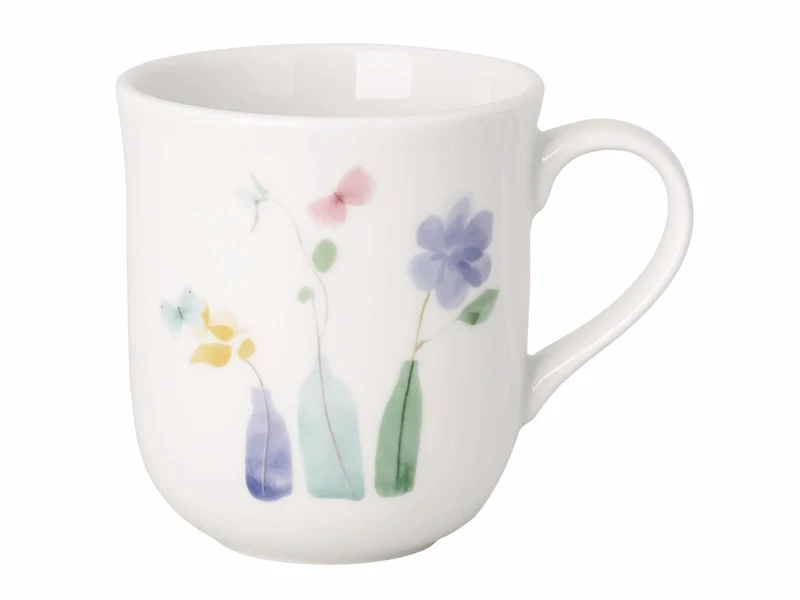 Hutschenreuther Frühlingsgrüsse Blumenvasen Becher mit Henkel 0,4l