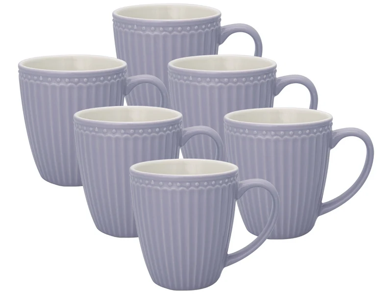 Greengate Alice Becher mit Henkel lavender 0,4 l Set6