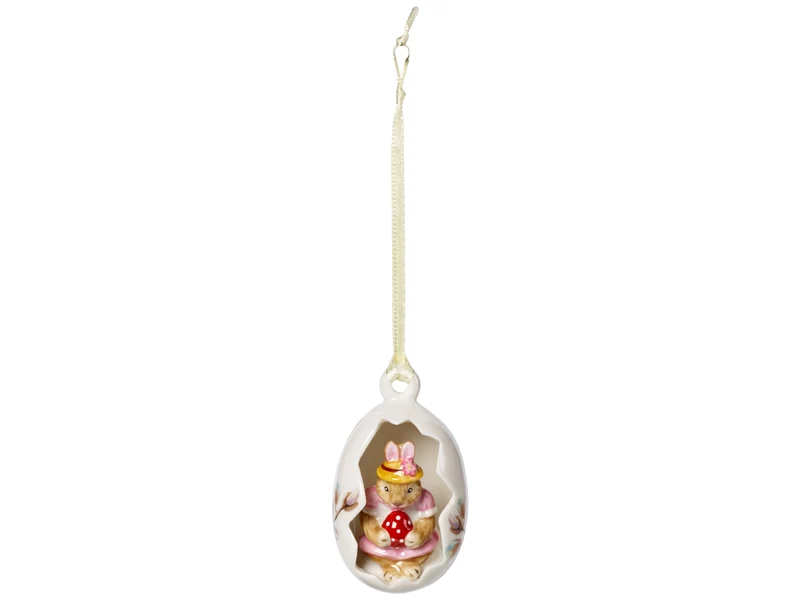 Villeroy & Boch Bunny Tales Ei-Ornament Anna Blüten rosa 7 cm