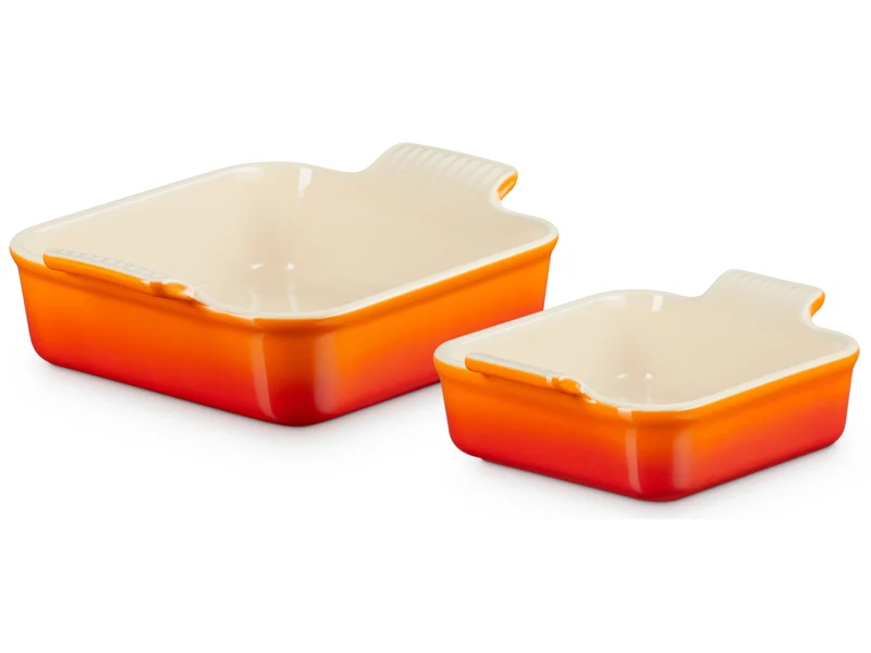 Le Creuset Auflaufform Tradition quadratisch ofenrot 2tlg