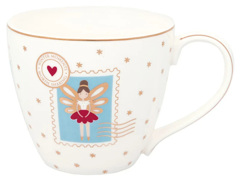 Greengate Cindarella Xmas Tasse white 0,3l