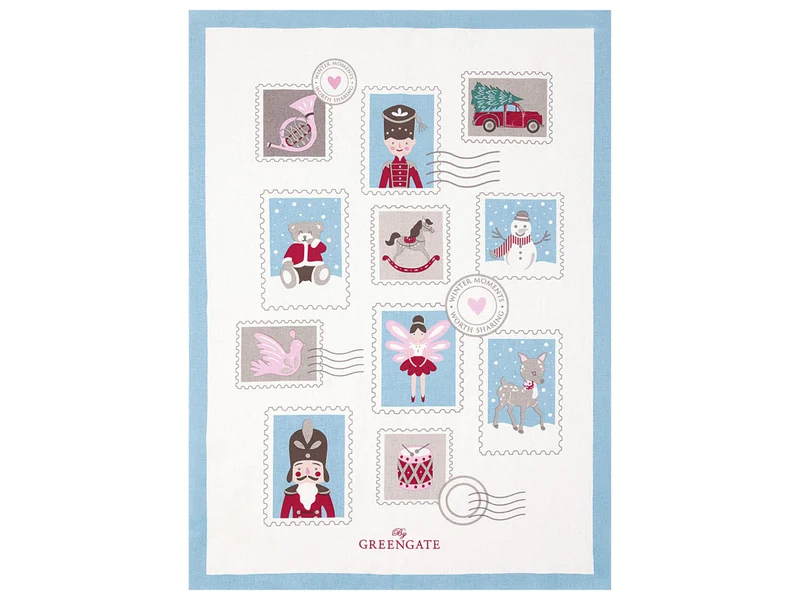 Greengate Xmas letter Geschirrtuch bedruckt 70x50cm