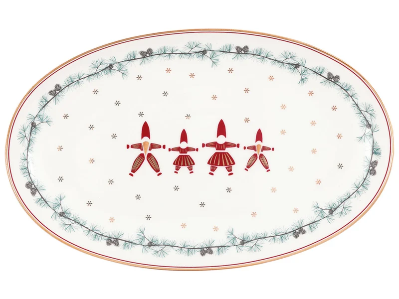 Greengate Juana Servierplatte oval small white 15x24cm