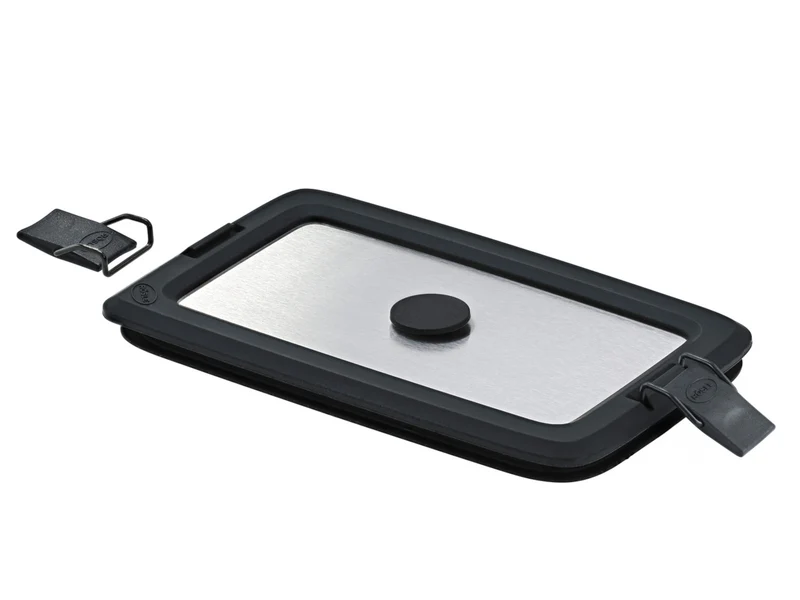 Rösle FLEXX 2GO Edelstahldeckel eckig mit Clips 18,6x11,7cm 0,6l