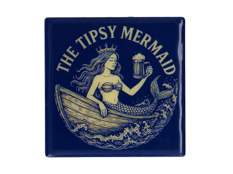 Giftcompany Love Tiles Untersetzer The Tipsy Mermaid blau 11x11cm