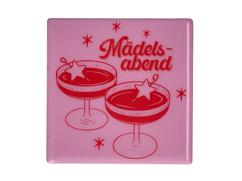 Giftcompany Love Tiles Untersetzer Mädelsabend rosa 11x11cm