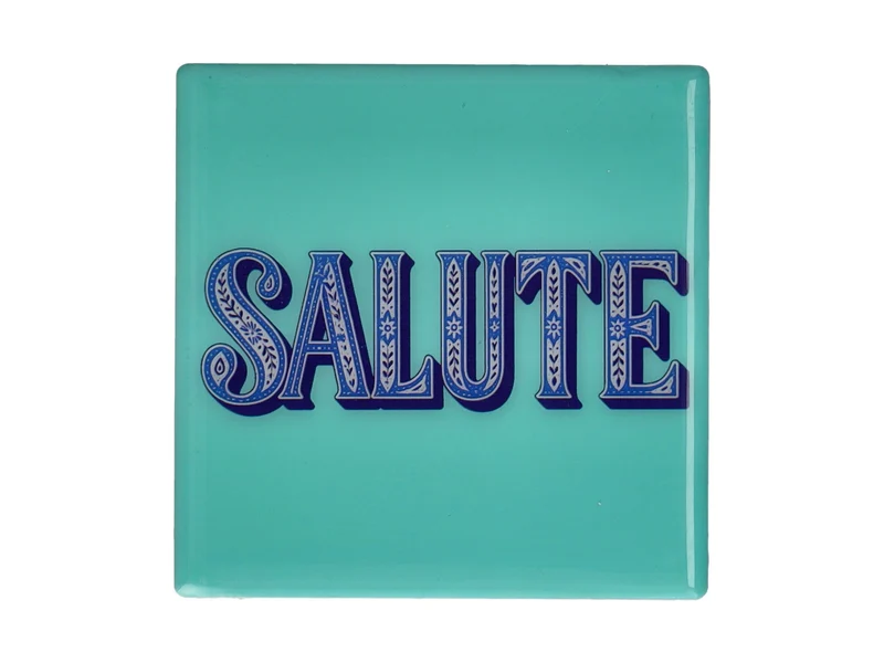 Giftcompany Love Tiles Untersetzer Salute türkis 11x11cm
