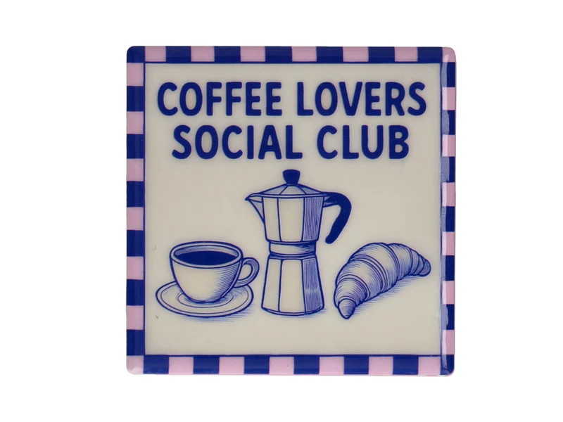 Giftcompany Love Tiles Untersetzer Coffee Lover blau 11x11cm