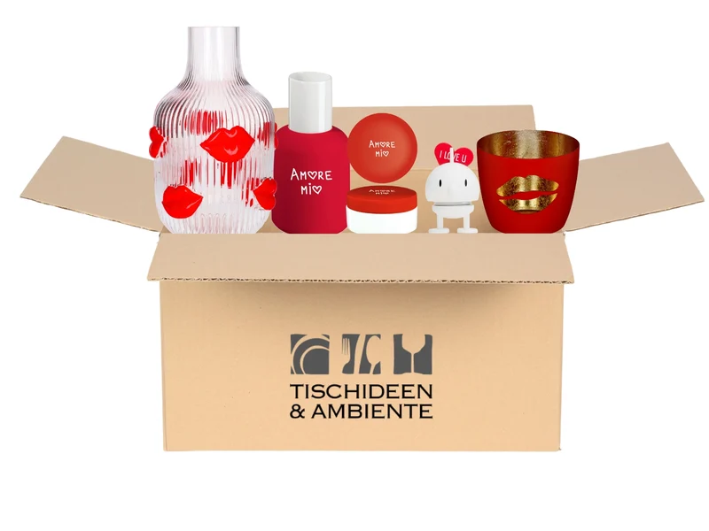 Geschenkbox rot 5tlg - Amore