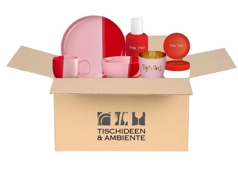 Geschenkbox Rot/Rosa 6tlg - Strawberry Love