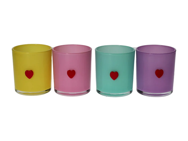 Giftcompany Jacquard Windlicht Herz sortiert 7cm (1 Stück)