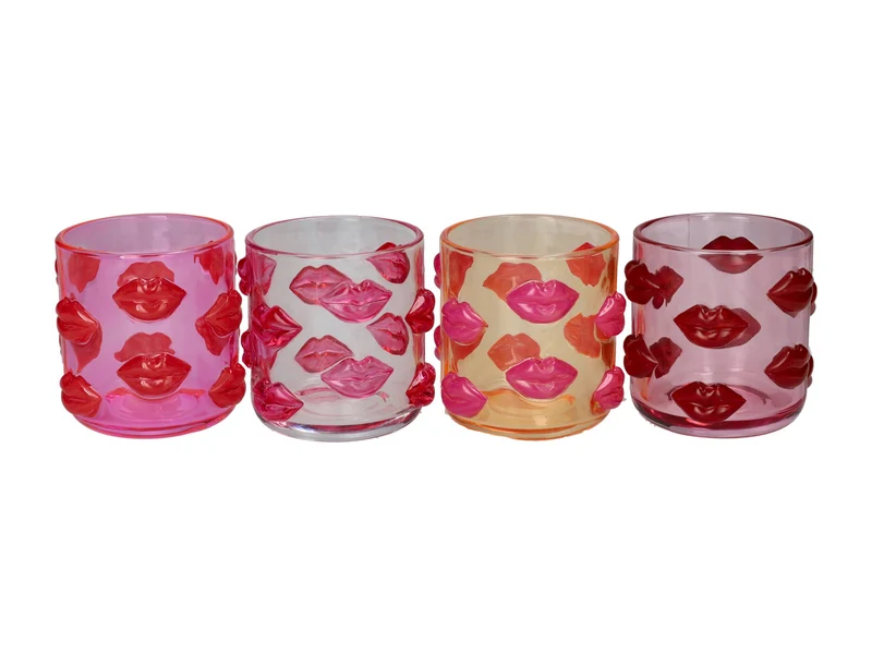 Giftcompany L'amour Windlicht Lippen sortiert 9,2cm (1 Stück)