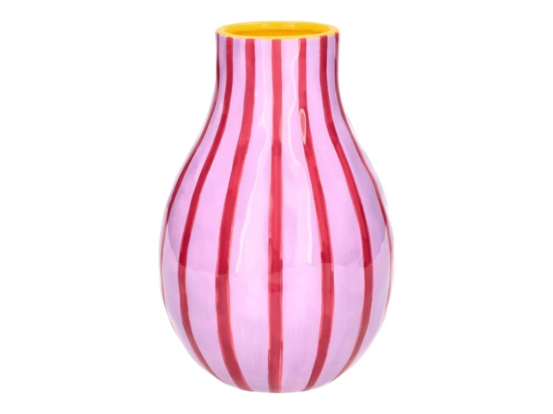 Giftcompany Artisan Vase gestreift L lila/pink 15,6cm