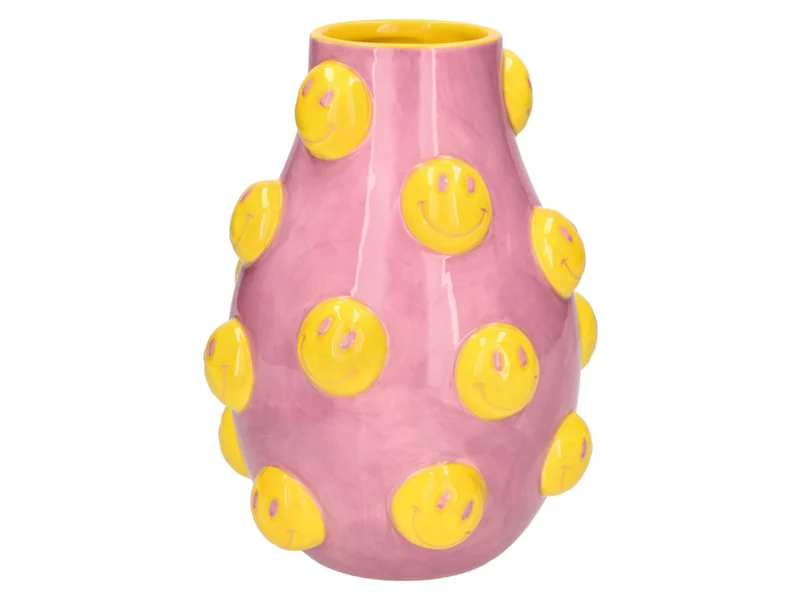 Giftcompany Artisan Vase Smile L rosa/gelb 18cm